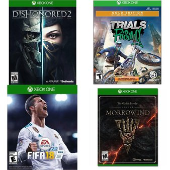 150 Pcs – Microsoft Video Games – New, Like New – Dishonored 2 – Xbox One Standard Edition, FIFA 18 Standard Edition – Xbox One, Trails Rising: Gold Edition (XB1), The Elder Scrolls Online: Morrowind (Xbox One)