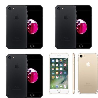 7 Pcs – Apple iPhone 7 – Refurbished (GRADE A – Unlocked) – Models: MN8G2LL/A – TF, MN8G2LL/A, 3C207LL/A, MN8J2LL/A
