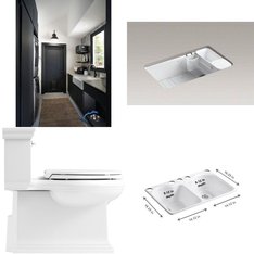 Pallet - 13 Pcs - Kitchen & Bath Fixtures, Hardware - Customer Returns - Kohler, ELKAY, Toto, Blanco