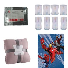 1 Pallets - 59 Pcs - New Blankets, Throws & Quilts, Kitchen & Dining - New and New Damaged Box - Walmart