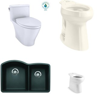 Pallet – 13 Pcs – Hardware, Kitchen & Bath Fixtures, Bath – Customer Returns – Kohler, Saniflo, TOTO USA, Signature Hardware