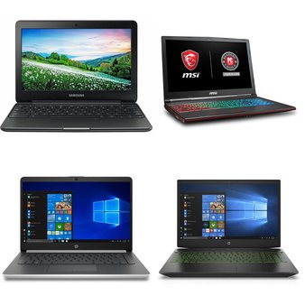 12 Pcs – Laptop Computers – Refurbished (GRADE A, GRADE B, GRADE C – No Power Adapter) – HP, Samsung, EVOO, DELL