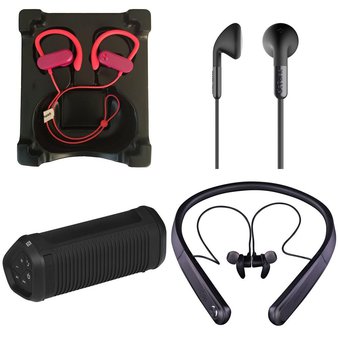 19 Pcs – Headphones & Portable Speakers – Refurbished (GRADE A, GRADE B) – Blackweb, Heyday, Nyne, Defunc