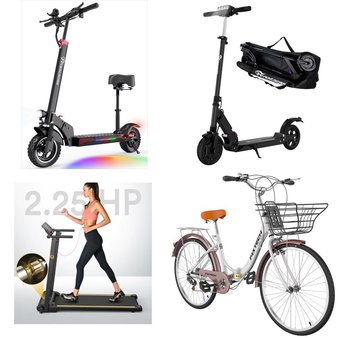 Pallet – 12 Pcs – Vehicles, Exercise & Fitness, Powered, Unsorted – Customer Returns – EVERCROSS, POOBOO, SEGMART, UREVO