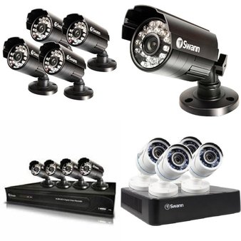 12 Pcs – Swann Security Cameras & Surveillance Systems – Refurbished (GRADE C) – Models: SW-PROCAM2, SWPRO-hdcamwh2, SW-VIEWCAM, SWHDK-880508-US
