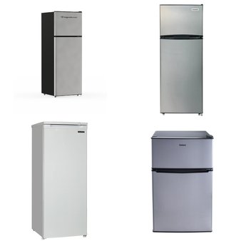Flash Sale! 3 Pallets – 18 Pcs – Refrigerators, Bar Refrigerators & Water Coolers, Freezers – Untested Customer Returns – Galanz, Frigidaire