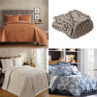 Pallet – 36 Pcs – Pillows and Blankets – Mixed Conditions – Private Label Home Goods, SensorPEDIC, inkivy, Laurel Manor