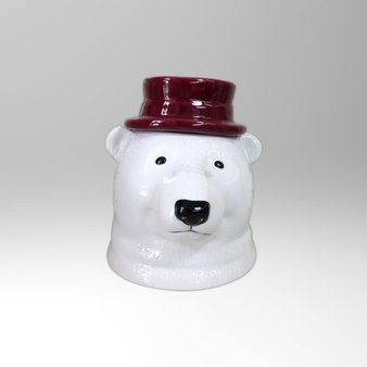 30 Pcs – Threshold Polar Bear with Red Hat Ceramic Cookie Jar 75oz – White – New, Like New, Open Box Like New – Retail Ready