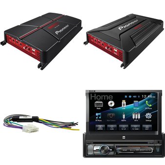 Pallet – 129 Pcs – Car Stereos, Amps & Speakers – Customer Returns – Pioneer, Dual, Kicker, Dual Electronics