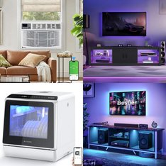 Pallet - 7 Pcs - Luggage, TV Stands, Wall Mounts & Entertainment Centers, Dishwashers, Air Conditioners - Customer Returns - Bestier, BlitzHome, Ktaxon, Sunbee