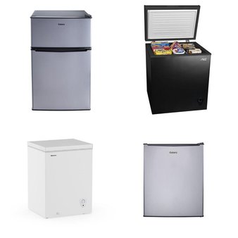 Pallet – 7 Pcs – Freezers, Bar Refrigerators & Water Coolers, Refrigerators – Customer Returns – Galanz, HISENSE, Arctic King