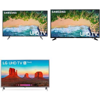 3 Pcs – LED/LCD TVs (42″ – 43″) – Refurbished (GRADE A, No Stand) – Samsung, LG
