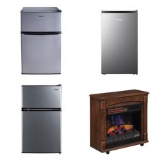 Pallet – 7 Pcs – Bar Refrigerators & Water Coolers, Fireplaces, Refrigerators – Customer Returns – ChimneyFree, HISENSE, Arctic King, Galanz