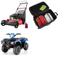 Pallet - 4 Pcs - Unsorted, Vehicles, Mowers, Luggage - Customer Returns - Funcid, PowerSmart, U.S. Traveler