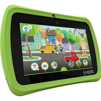 14 Pcs – LeapFrog 31576 Epic 7″ Touchscreen 1.3GHz 16GB Android-based Kids Tablet , Green – Refurbished (GRADE C)
