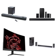 Pallet - 33 Pcs - Monitors, Speakers, Receivers, CD Players, Turntables, Accessories - Customer Returns - onn., Samsung, Onn, Victrola