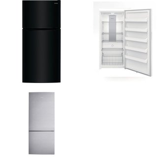 3 Pallets – 4 Pcs – Refrigerators, Freezers – Like New – Frigidaire, Samsung