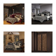 6 Pallets - 421 Pcs - Curtains & Window Coverings, Bedding Sets, Blankets, Throws & Quilts, Sheets, Pillowcases & Bed Skirts - Mixed Conditions - Madison Park, Eclipse, Fieldcrest, Home Essence