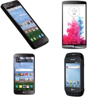 17 Pcs – LG, Samsung, ALCATEL, SHARP Mobile & Smartphones – Refurbished (GRADE A, GRADE B – Activated) – Models: STALA851GP4P, TWLGL84VCP, UN272, SMJ320PABB