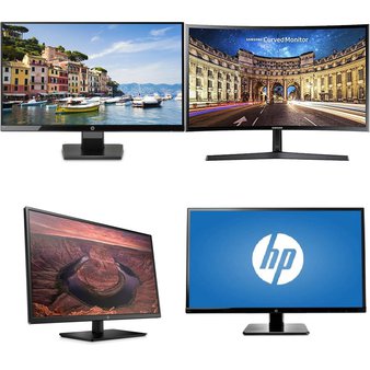 50 Pcs – Computer Monitors – Customer Returns – HP, Samsung