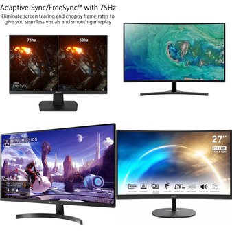 Pallet – 18 Pcs – Monitors, All-In-One – Open Box Customer Returns – ACER, Onn, HP, onn.