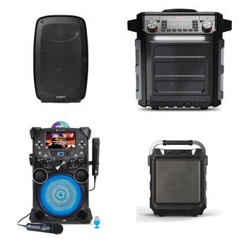 CLEARANCE! 102 Pcs – Portable Speakers, Point & Shoot, Powered, Other – Tested Not Working – Ion, Monster, Singing Machine, Nikon