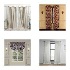 CLEARANCE! Pallet – 307 Pcs – Curtains & Window Coverings, Sheets, Pillowcases & Bed Skirts, Bath – Mixed Conditions – Eclipse, Fieldcrest, Sun Zero, Waverly