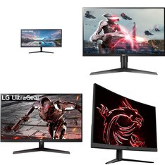 Pallet - 38 Pcs - Monitors - Damaged / Missing Parts / Tested NOT WORKING - ACER, Samsung, MSI, HP