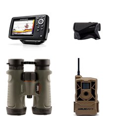 Pallet - 62 Pcs - Hunting, Optics / Binoculars, Camping & Hiking, Fishing & Wildlife - Customer Returns - Stealth Cam, Coleman, Halo, Muddy
