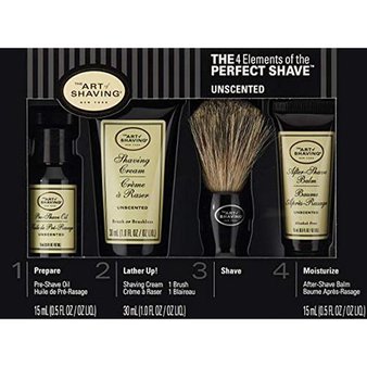 10 Pcs – The Art of Shaving Unscented 4 Elements of the Perfect Shaver Starter Kit – New – Retail Ready