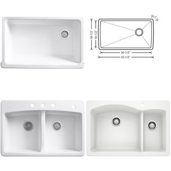 Pallet – 10 Pcs – Hardware, Kitchen & Bath Fixtures – Customer Returns – Kohler, Blanco, Toto, ELKAY