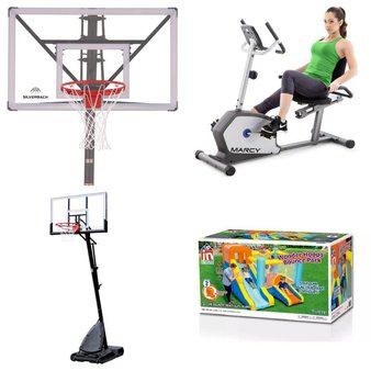 Pallet – 12 Pcs – Outdoor Sports, Exercise & Fitness, Game Room – Customer Returns – FitRx, Emsco Group, Silverback, CAP