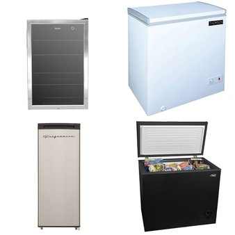 Flash Sale! 6 Pallets – 29 Pcs – Refrigerators, Bar Refrigerators & Water Coolers, Freezers, Ice Makers – Untested Customer Returns – Galanz, Frigidaire, HISENSE
