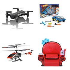Pallet - 54 Pcs - Vehicles, Trains & RC, Powered, Dolls, Drones & Quadcopters Vehicles - Customer Returns - Sky Rover, New Bright, Hot Wheels, Adventure Force