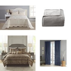 3 Pallets - 1228 Pcs - Curtains & Window Coverings, Decor, Blankets, Throws & Quilts, Sheets, Pillowcases & Bed Skirts - Like New or New Customer Returns - JC Penney