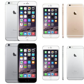 20 Pcs – Apple iPhone 6 – Refurbished (GRADE B – Unlocked) – Models: MG5X2LL/A, MG5W2LL/A, 3A065LL/A, MGCL2LL/A – Smartphones