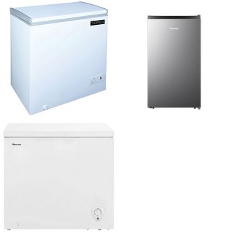 Pallet – 3 Pcs – Freezers, Bar Refrigerators & Water Coolers – Customer Returns – HISENSE, Thomson