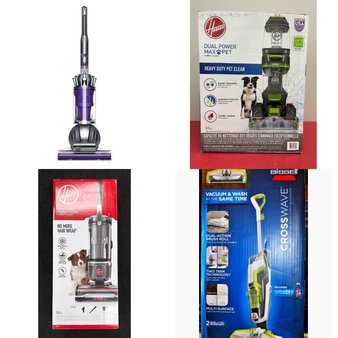 Pallet – 13 Pcs – Vacuums – Damaged / Missing Parts / Tested NOT WORKING – Hoover, Bissell, Shark, Dyson
