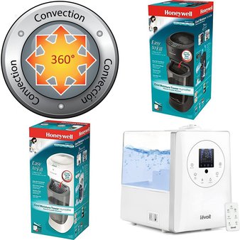Pallet – 32 Pcs – Humidifiers / De-Humidifiers, Heaters – Customer Returns – Honeywell, LEVOIT, Dyna-Glo