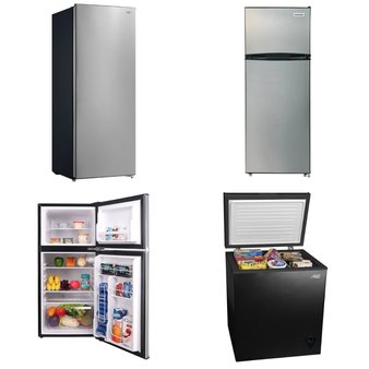 Pallet – 4 Pcs – Freezers, Refrigerators – Customer Returns – Arctic King, Frigidaire