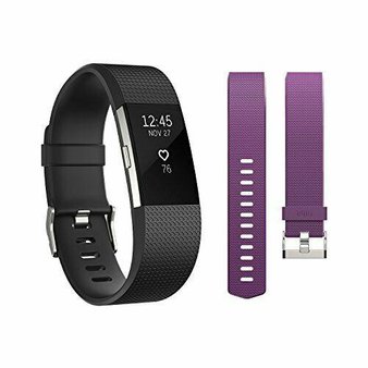 21 Pcs – Fitbit FB407SBKS Charge 2 Activity Tracker Bundle – Plum Band Included – Refurbished (GRADE A)