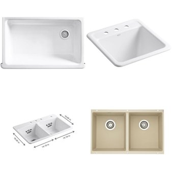 Pallet – 13 Pcs – Hardware, Kitchen & Bath Fixtures – Customer Returns – Kohler, TOTO USA, Saniflo, Blanco