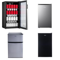 Pallet - 6 Pcs - Refrigerators, Bar Refrigerators & Water Coolers - Customer Returns - Galanz, Arctic King, HISENSE