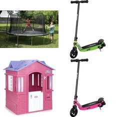Pallet - 13 Pcs - Powered, Vehicles, Trains & RC, Trampolines, Outdoor Play - Customer Returns - Razor Power Core, JumpKing, New Bright, Little Tikes