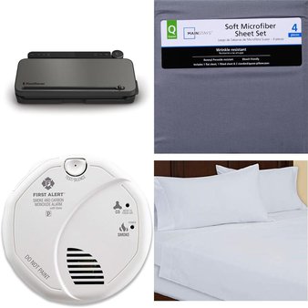 Pallet – 106 Pcs – Sheets, Pillowcases & Bed Skirts, Kitchen & Dining, Smoke Alarms & CO Detectors, Ink, Toner, Accessories & Supplies – Customer Returns – Mainstays, Hotel Style, Foodsaver, First Alert