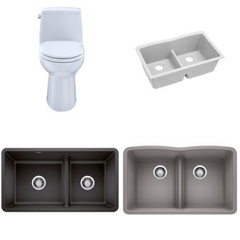 Pallet – 16 Pcs – Hardware, Kitchen & Bath Fixtures, Bathroom – Customer Returns – Kohler, Toto, Blanco, ELKAY