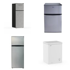 Pallet - 4 Pcs - Refrigerators, Freezers, Bar Refrigerators & Water Coolers - Customer Returns - Frigidaire, HISENSE, Galanz