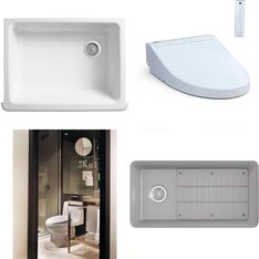 Pallet - 17 Pcs - Hardware, Kitchen & Bath Fixtures, Bath - Customer Returns - Kohler, Toto, TOTO USA, ELKAY