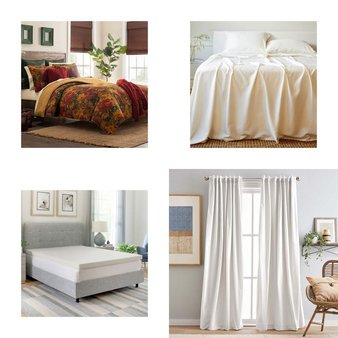 CLEARANCE! 3 Pallets – 562 Pcs – Rugs & Mats, Curtains & Window Coverings, Sheets, Pillowcases & Bed Skirts, Bedding Sets – Mixed Conditions – Unmanifested Home, Window, and Rugs, Fieldcrest, Madison Park, Eclipse