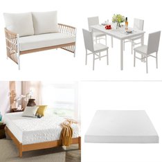 Pallet – 6 Pcs – Patio, Dining Room & Kitchen, Mattresses – Overstock – Better Homes & Gardens, Paproos